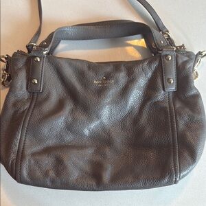 Kate Spade Charcoal Leather Shoulder Bag
